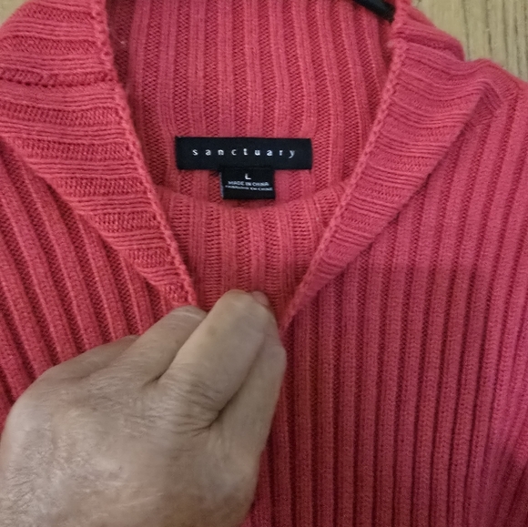 Sanctuary Coral Red Sweater - Picture 1 of 5